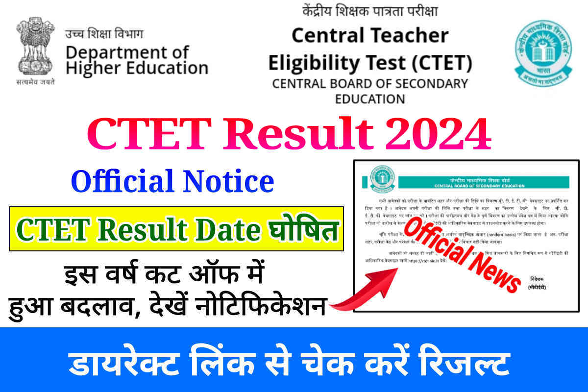 CTET Result Data 2024, Download CTET Answer Key & Check Result, Direct Link Activate